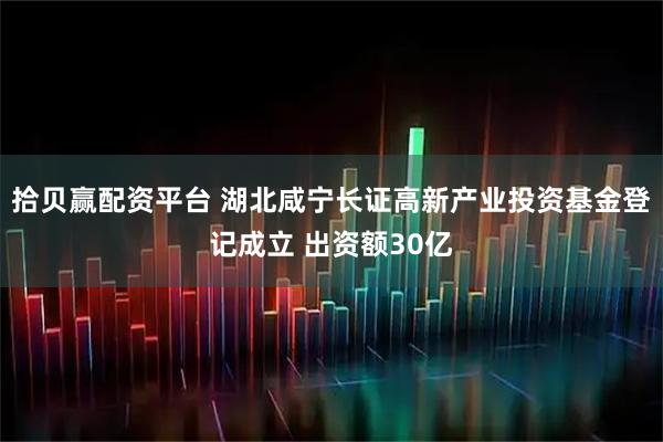 拾贝赢配资平台 湖北咸宁长证高新产业投资基金登记成立 出资额30亿